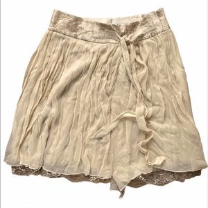 NWT Diane Von Furstenberg silk ruffle wrap skirt